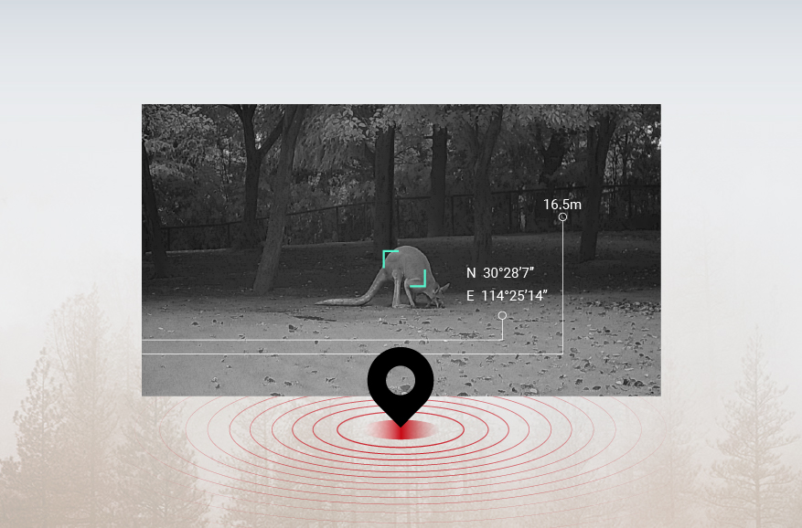 GPS integrado para el posicionamiento de objetivos