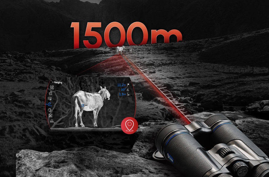 Telémetro láser integrado de 1500 m <br> Apuntado de precisión