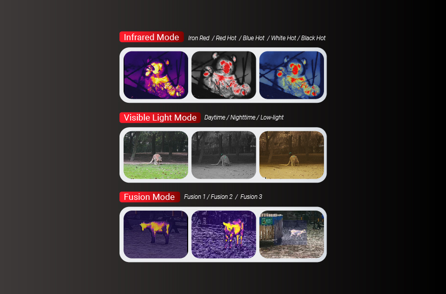 Modos de visualización multiespectral combinados