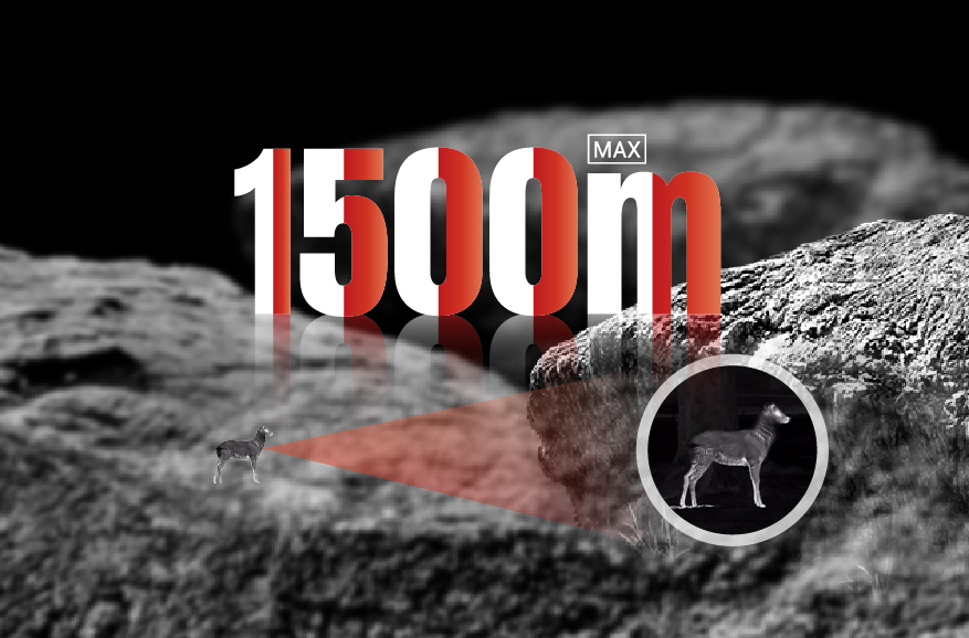 Detección rápida con telémetro láser de 1500 m